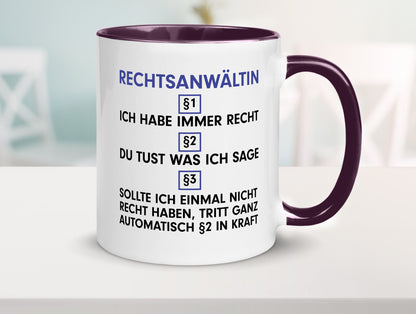 Ich habe immer Recht Rechtsanwältin | Jurstin Anwältin v2 Humor Geschenkidee