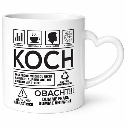 Achtung Probleme Koch | Chefkoch lustiger Spruch Geschenk Arbeit Kollegen Büro