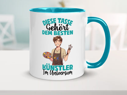 Im Universum: Künstler | Kunst Geschenkidee Humor Tasse