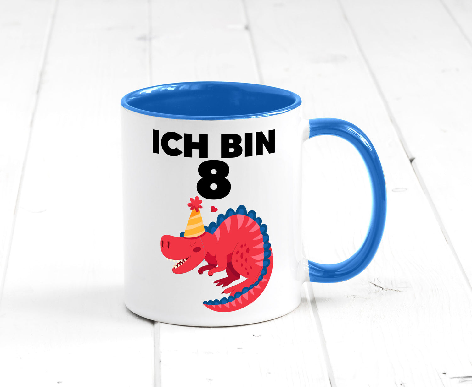 8. Geburtstag | Dino Dinosaurier 8 Jahre lustig Geschenkidee Geschenk Tasse