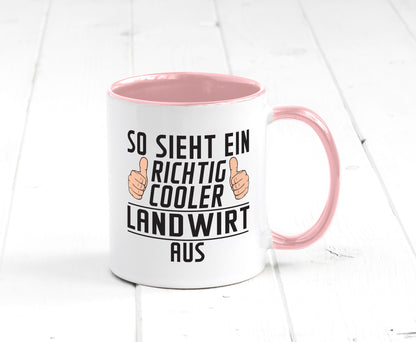 Richtig Cooler Landwirt | Bauer Landwirtschaft lustig Humor Geschenkidee Tasse