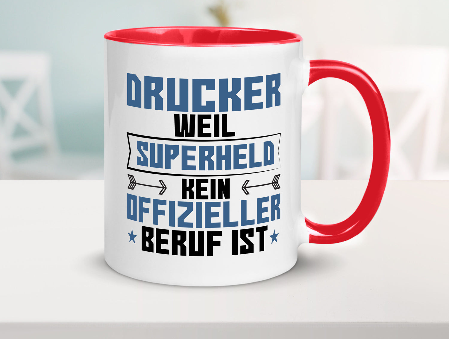 Superheld Drucker | Druckerei Print Medien Humor Geschenkidee Tasse