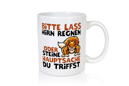 Hirn regen lassen lustiger Spruch Geschenk Humor Geschenkidee Tasse