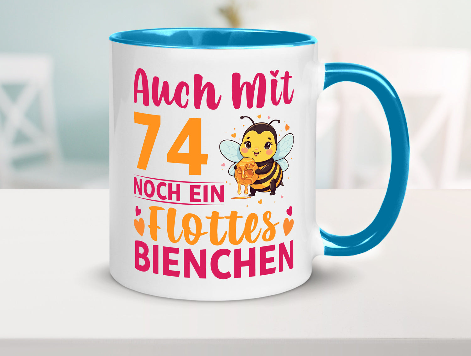 74. Geburtstag | Flottes Bienchen 74 Jahre v2 Geschenkidee Humor Tasse