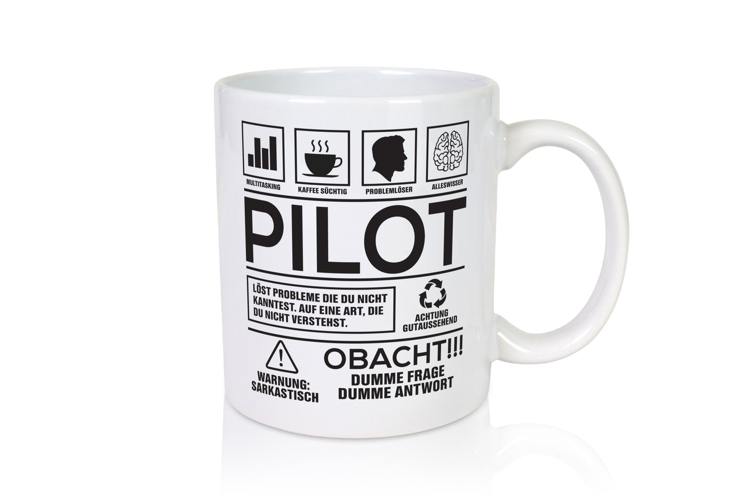 Achtung Probleme Pilot | Flugzeug Piloten lustig Humor Geschenkidee Geschenk