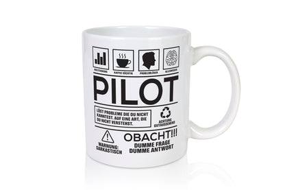 Achtung Probleme Pilot | Flugzeug Piloten lustig Humor Geschenkidee Geschenk