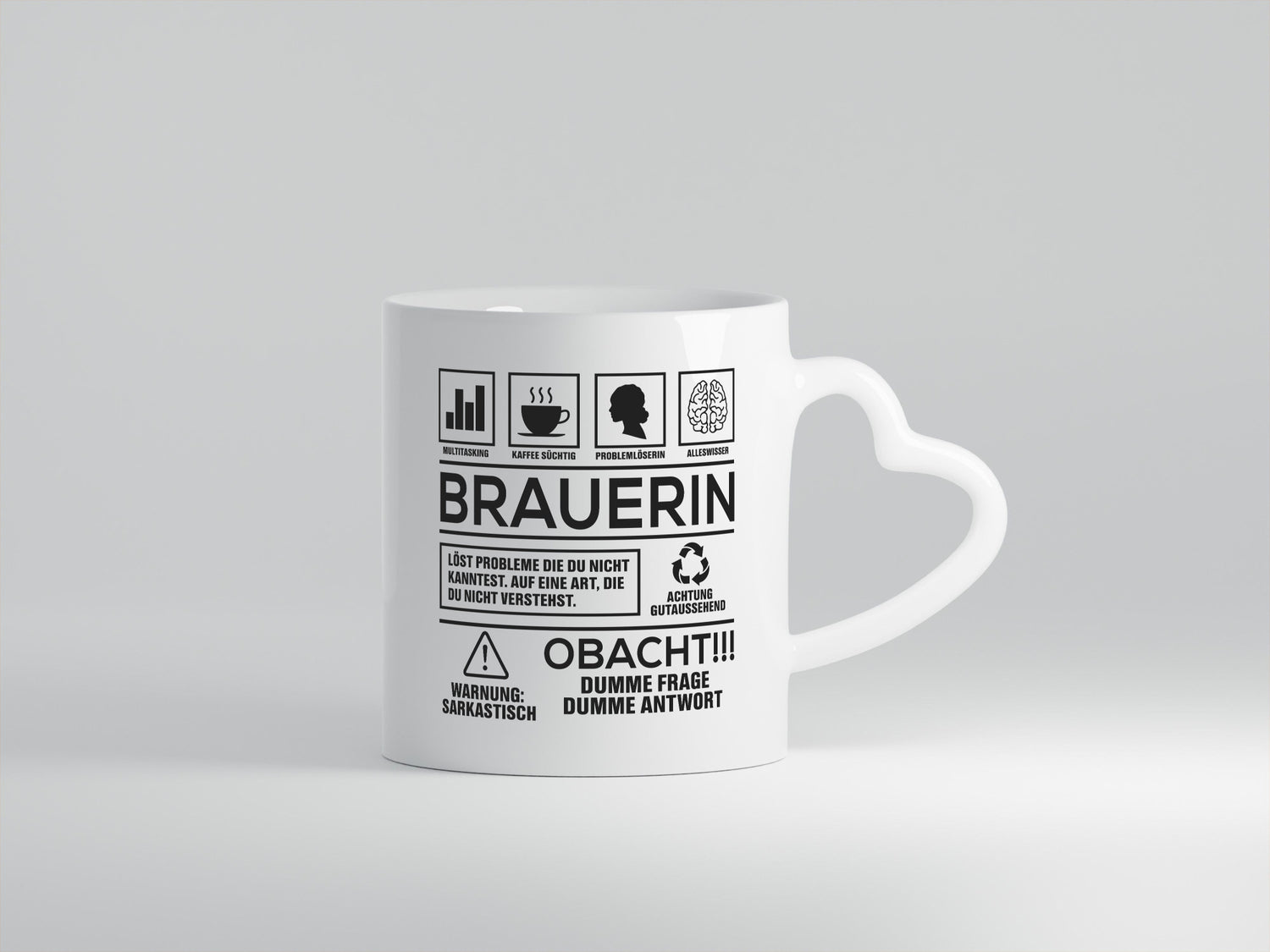 Achtung Probleme Brauerin | Bier Brauerei Geschenkidee Humor Tasse