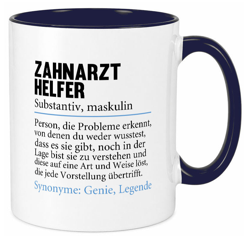 Zahnarzthelfer | Spruch Humor Zahnmedizin Geschenkidee Tasse
