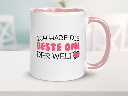 Beste Omi der Welt | Oma Tasse Geburtstag Muttertag lustig Familie Geschenkidee
