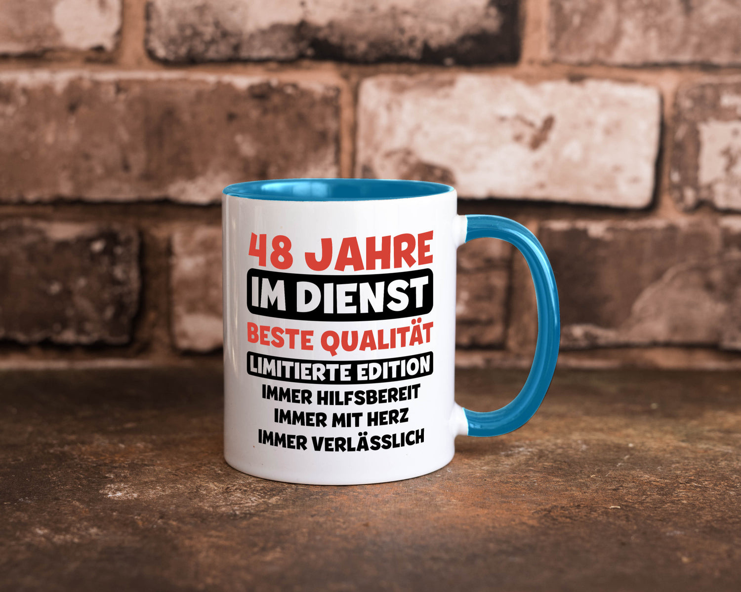 48 Jahre im Dienst | Jubiläum Arbeit v3 Humor Kollegen Büro Geschenkidee Tasse