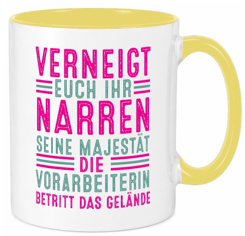 Verneigt euch: Vorarbeiterin | Kollegin Teamleiter v2 Geschenkidee Arbeit Tasse