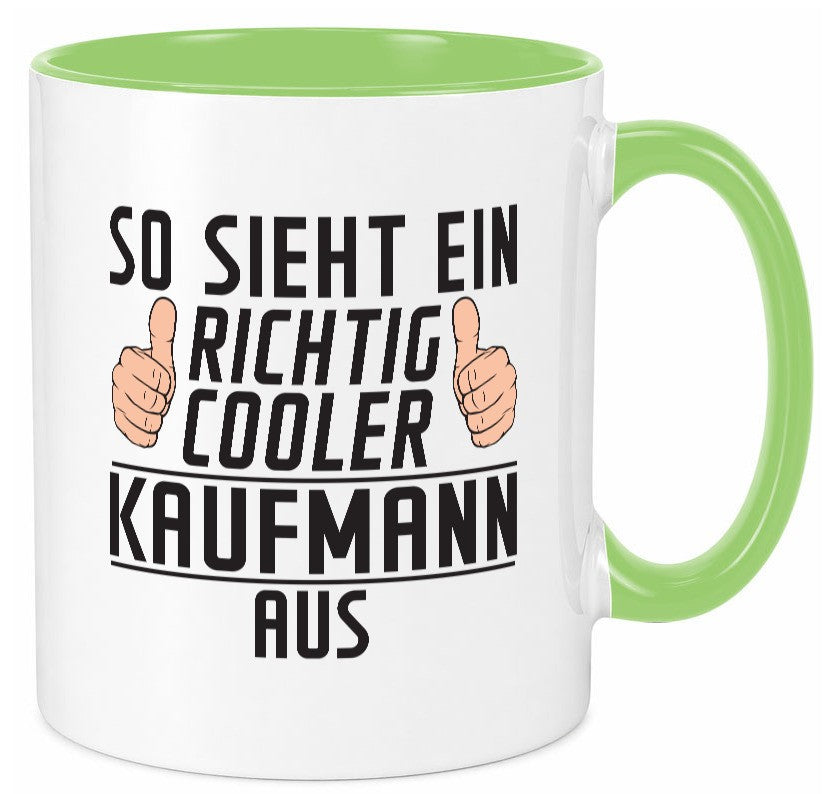Richtig Cooler Kaufmann Kaufmänner lustig Humor Geschenkidee Geschenk Tasse