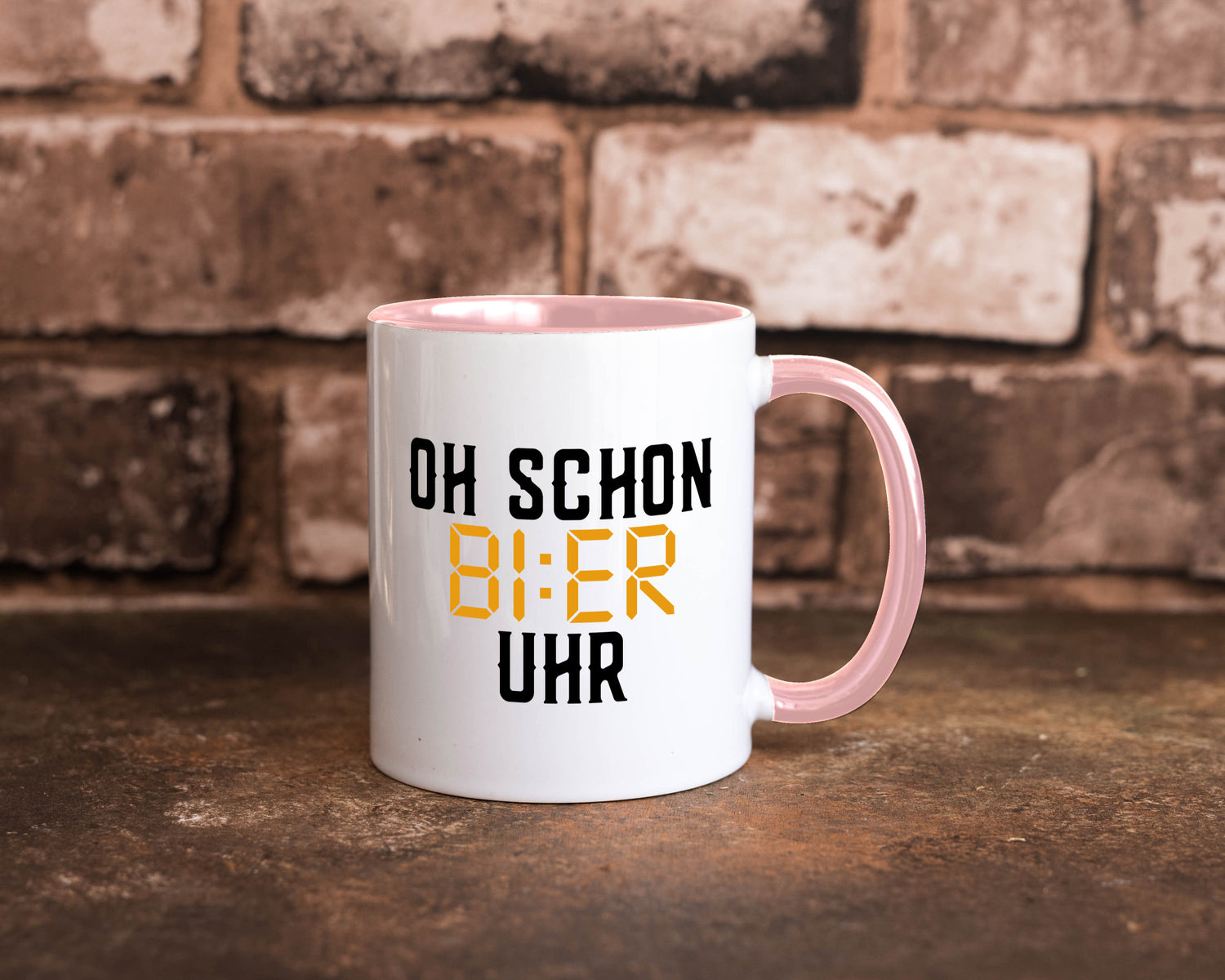 Oh schon Bier Uhr | Biertrinker Party Feiern Pils Humor Geschenkidee Tasse