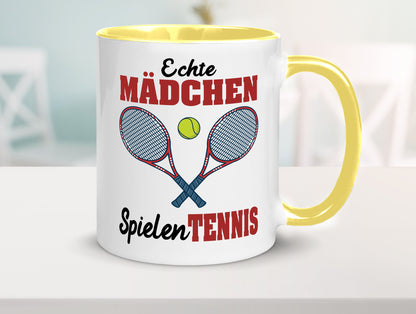 Echte Mädchen Spielen Tennis | Sport Geschenkidee Humor Tasse