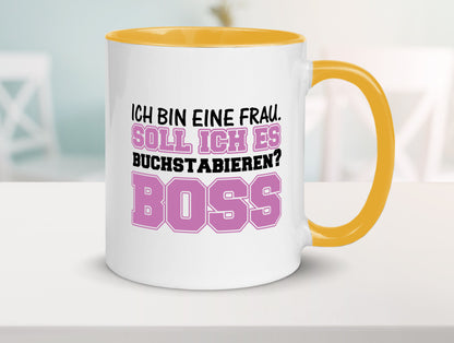 Ich bin der Boss Geschenk Humor Geschenkidee lustiger Spruch Tasse