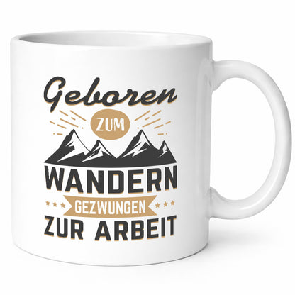 Geboren zum Wandern, gezwungen zur Arbeit | Berge Sterne Humor Kollegen Büro