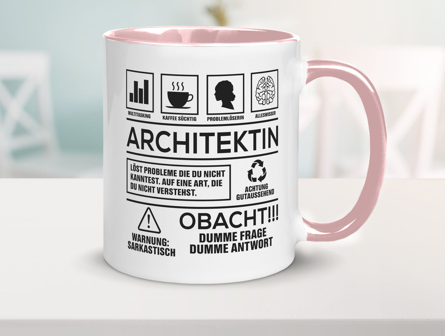 Achtung Probleme Architektin | Architektur Büro lustig Arbeit Kollegen Geschenk