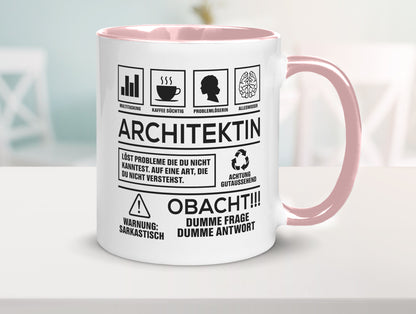 Achtung Probleme Architektin | Architektur Büro lustig Arbeit Kollegen Geschenk