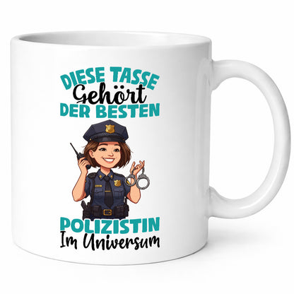 Im Universum: Polizistin | Beruf Polizei Geschenkidee Arbeit Kollegen Büro