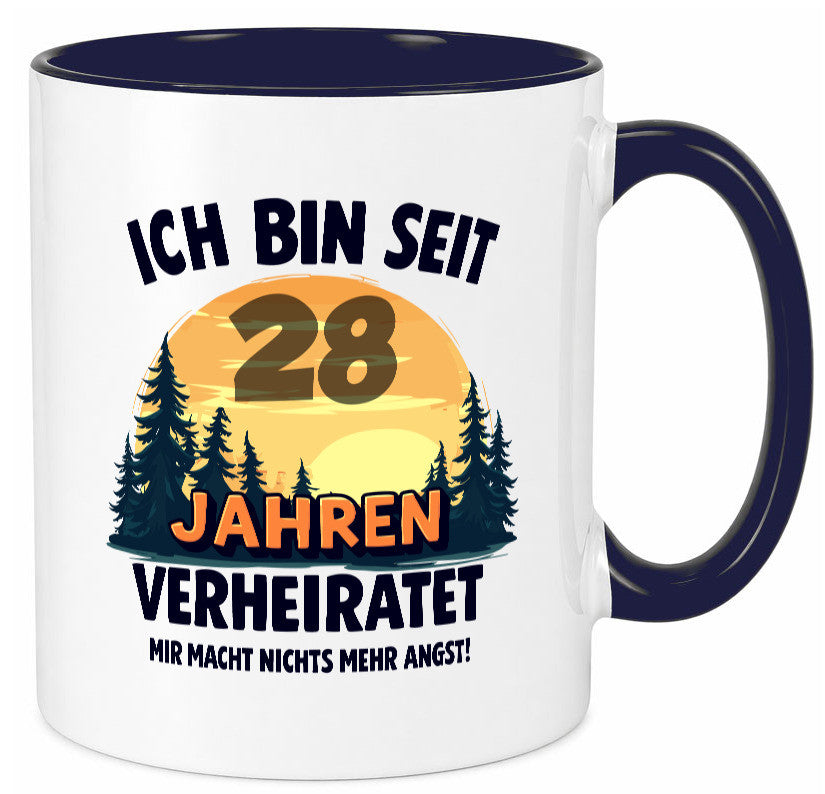 Ich bin Verheiratet | 28. Hochzeitstag Ehepaar v2 lustiger Spruch Geschenk
