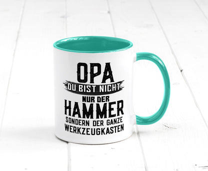 Opa ist der Hammer | Großvater Tasse Werkzeugkasten lustig Familie Geschenkidee