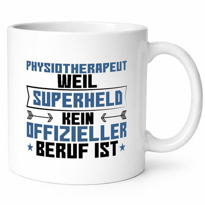 Superheld Physiotherapeut Geschenkidee Humor Tasse