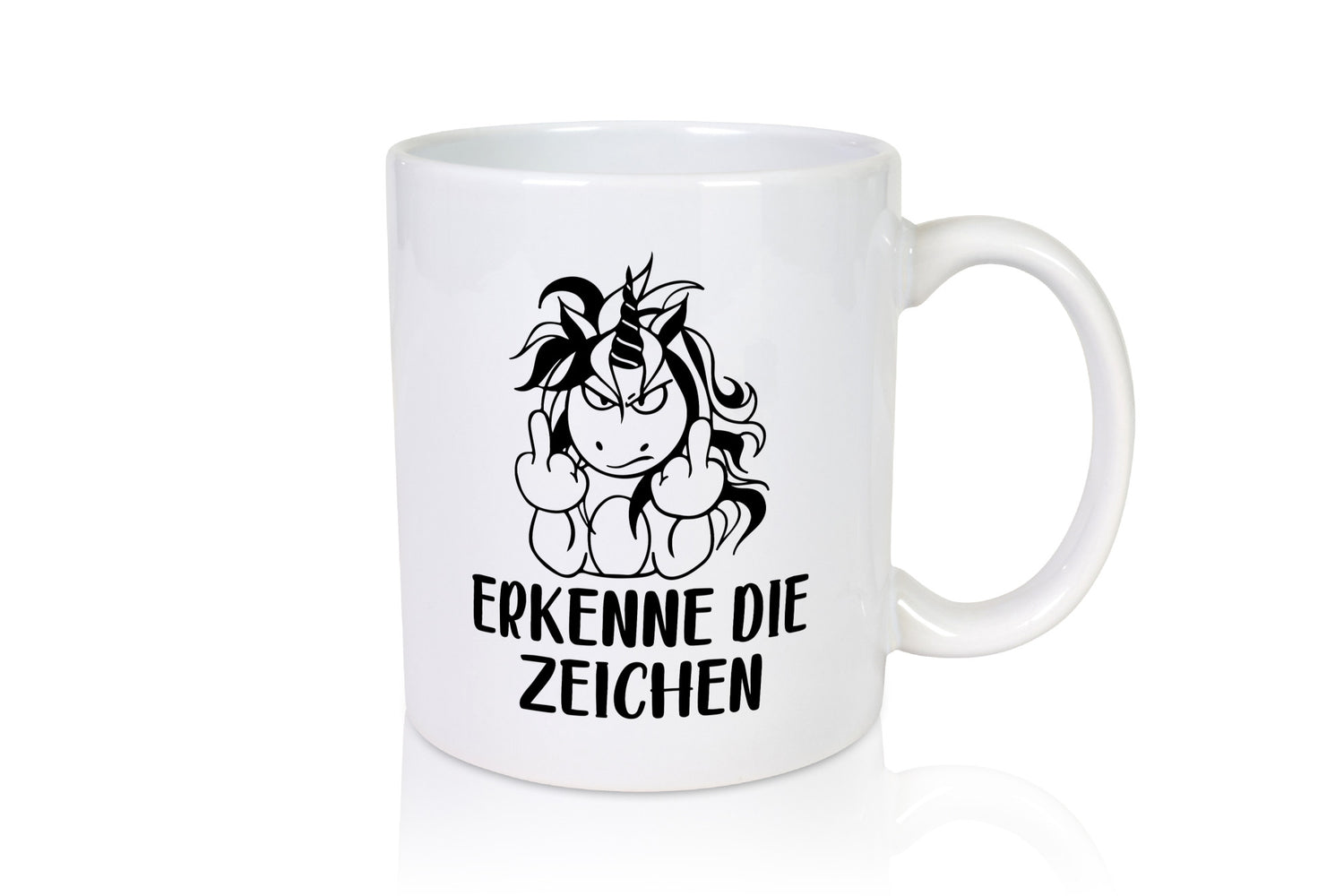 Erkenne die Zeichen | Stinkefinger Humor Geschenkidee Tasse