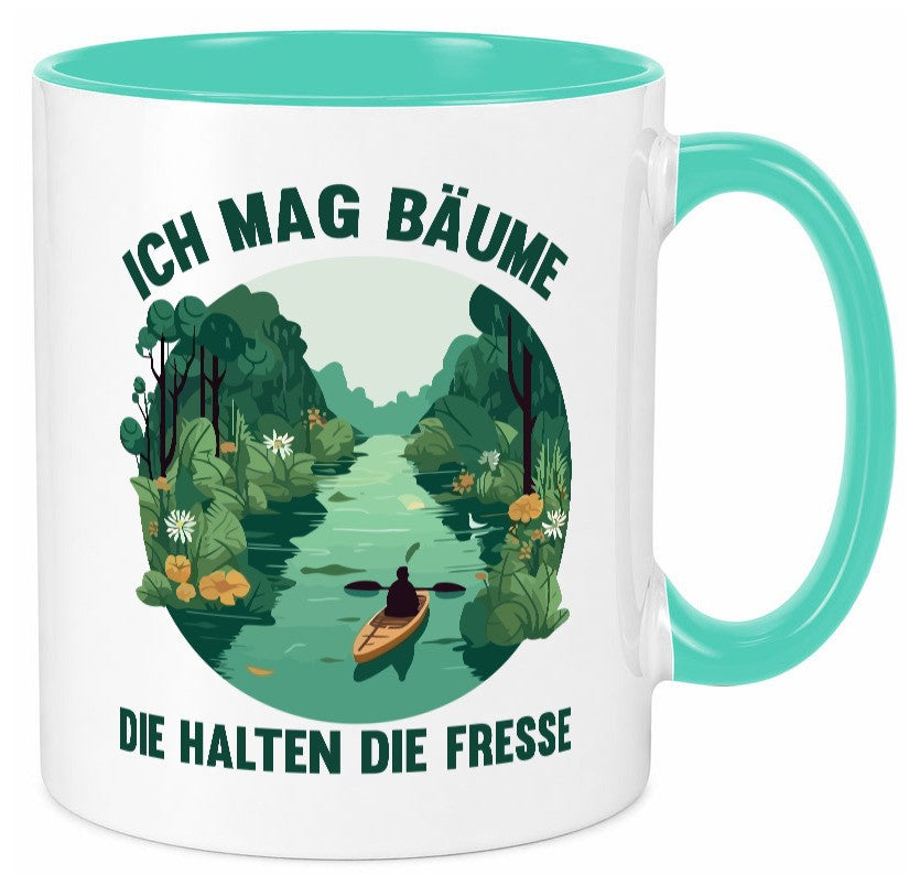 Ich mag Bäume die halten Fresse | Natur Wald lustiger Spruch Geschenk Humor Tasse