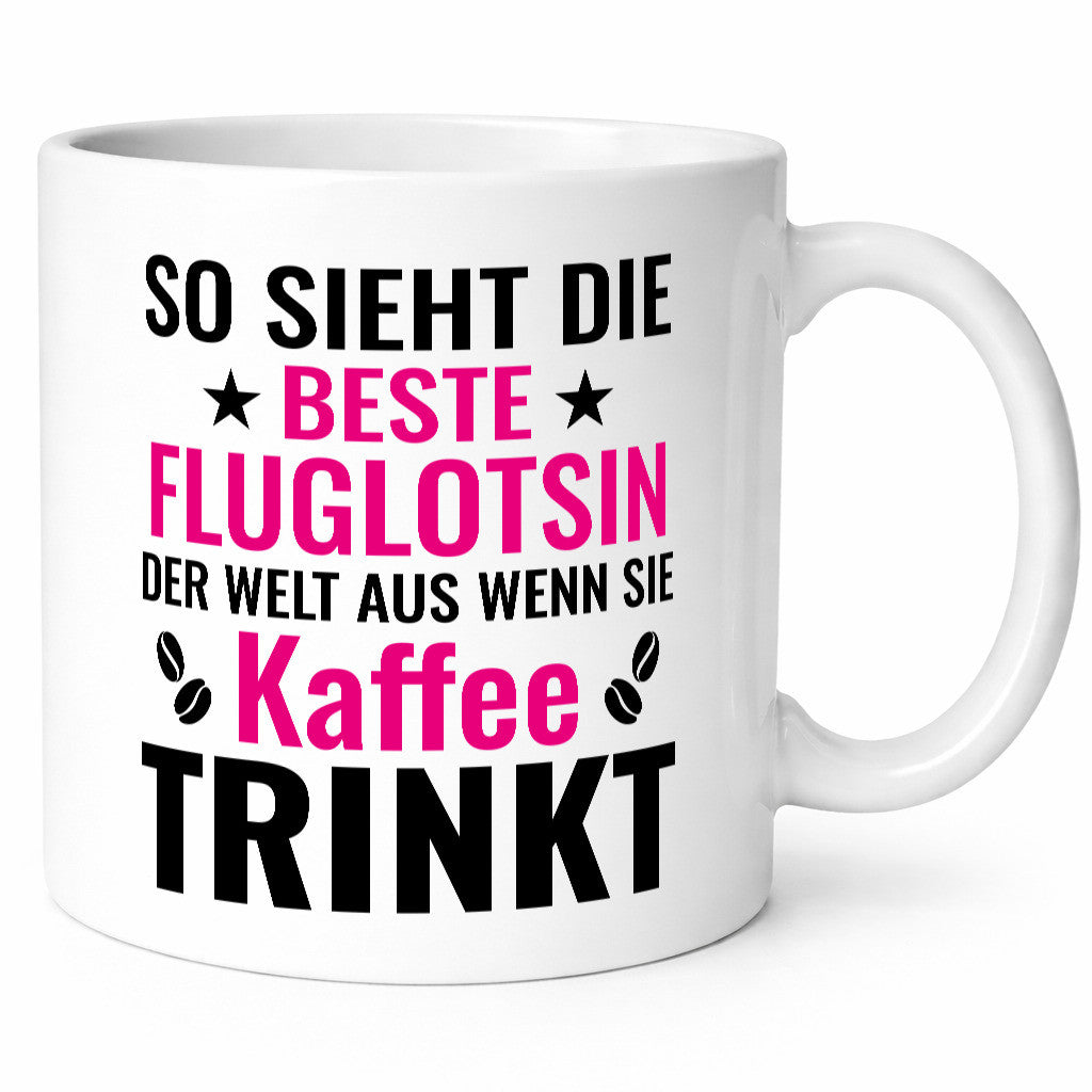 Kaffee trinkt: Fluglotsin | Flughafen Flugverkehr Geschenk Humor Geschenkidee