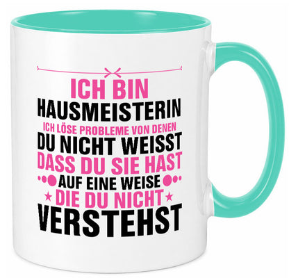 Löse Probleme: Hausmeisterin | Hauswart v2 Geschenk Humor Geschenkidee lustiger