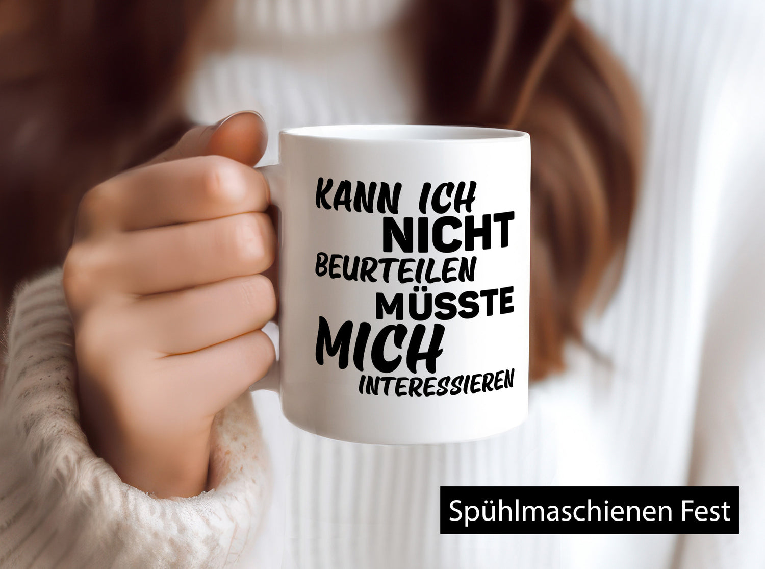 Kann ich nicht beurteilen | Kein Interesse lustiger Spruch Geschenk Humor