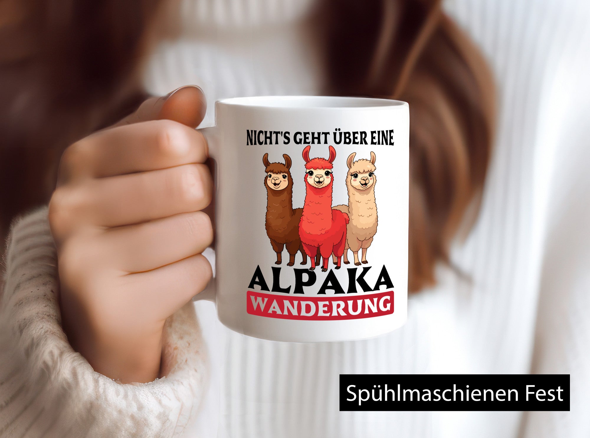 Nichts geht über eine Alpaka Wanderung | Lama Wandern lustig Humor Geschenkidee