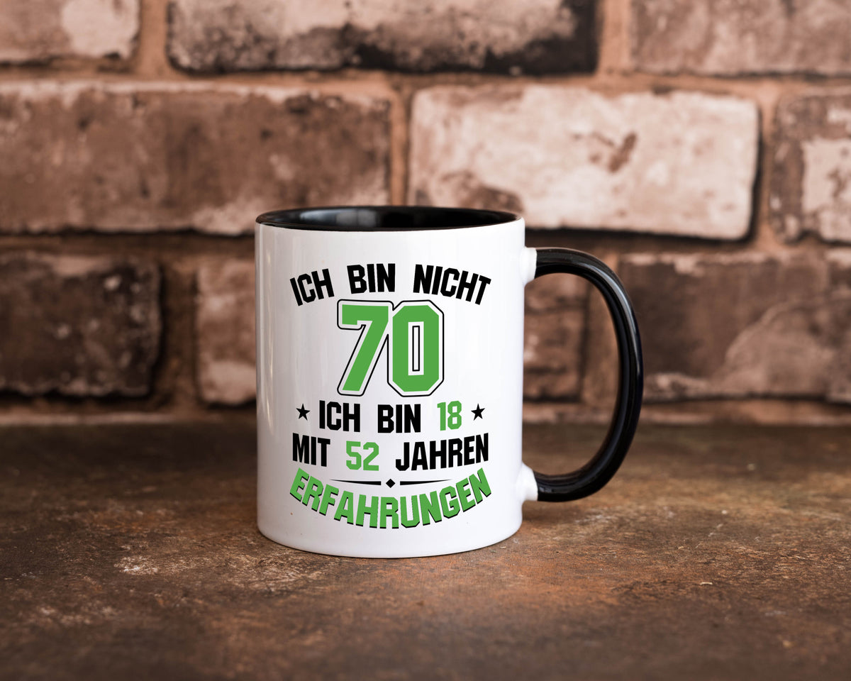 Ich bin nicht 70 | Rentner Viel erfahrung im leben lustig Ruhestand Jubiläum Tasse