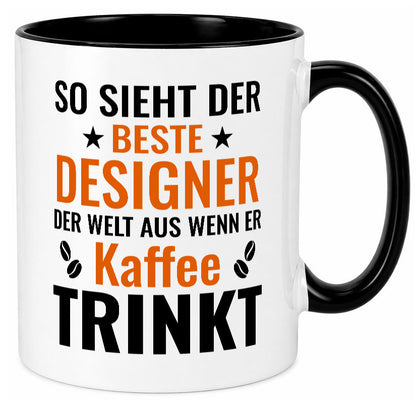 Kaffee trinkt: Designer Beruf | Mode Geschenkidee Arbeit Kollegen Büro Humor