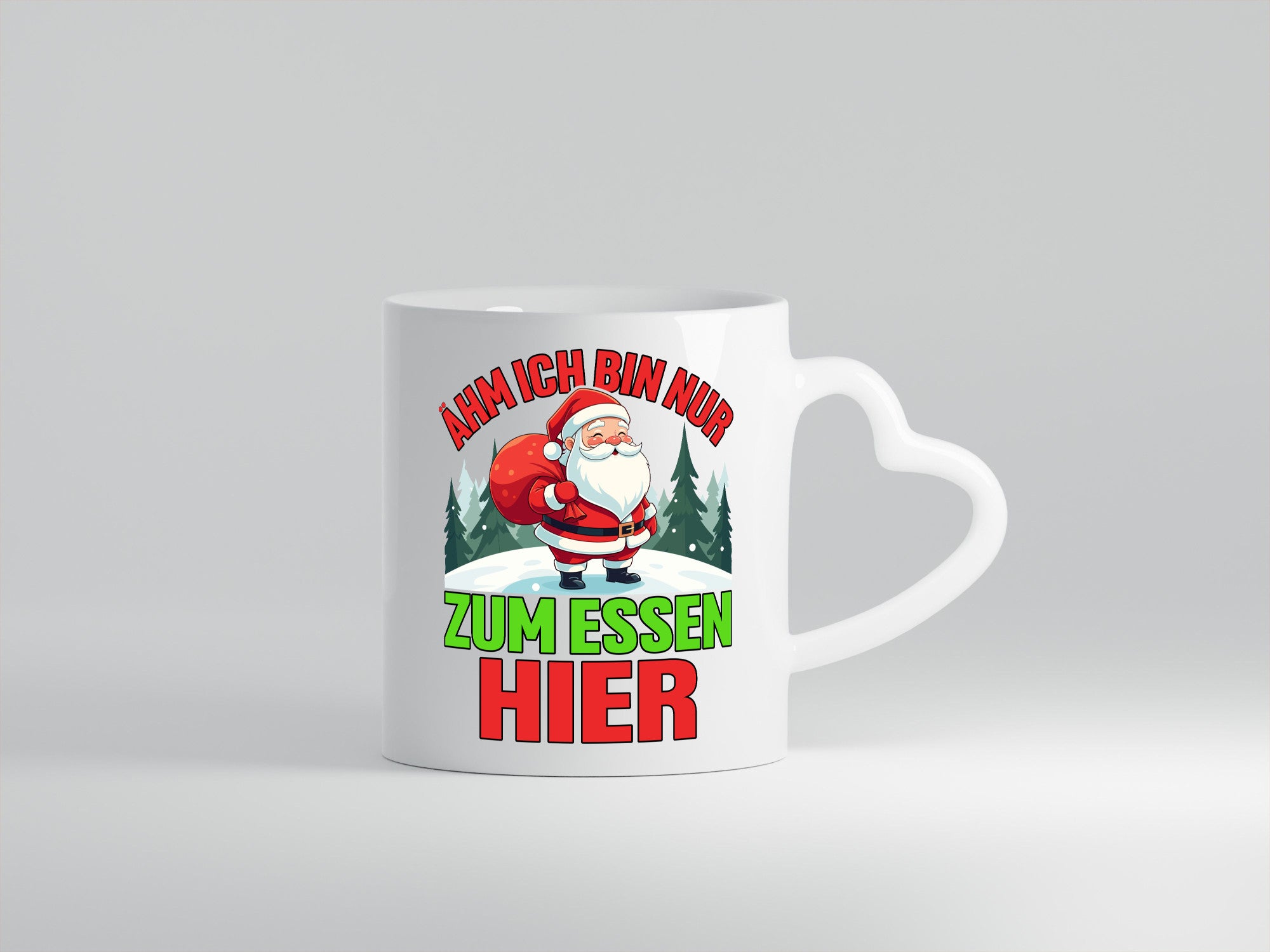 Ich bin nur zum essen hier | Weihnachtsmann Weihnachten v2 Geschenkidee Humor