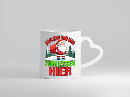 Ich bin nur zum essen hier | Weihnachtsmann Weihnachten v2 Geschenkidee Humor