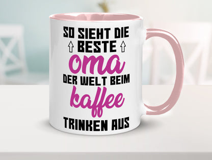 Beste Oma der Welt | Großmutter Tasse lustiger Spruch Geschenk Familie