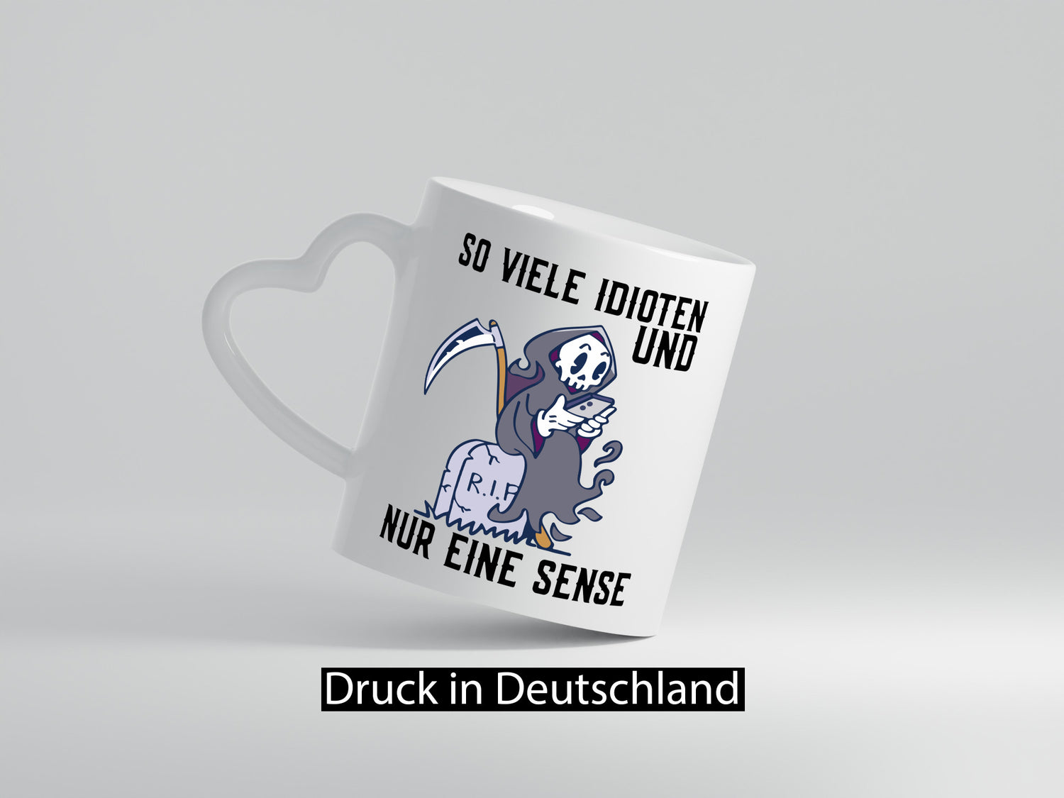 So viele Idioten | Sensenmann Sense Grab RIP Humor Geschenkidee Tasse