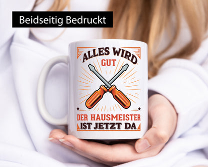 Hausmeister ist da | Facility Manager v2 Geschenk Humor Geschenkidee lustiger