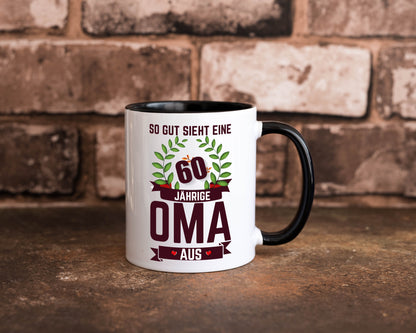 60. Geburtstag | 60 Jährige Oma Großmutter Geschenk Familie Geschenkidee Tasse