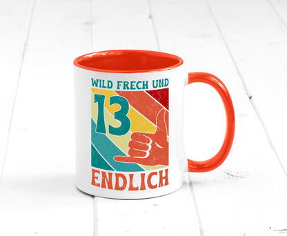 13. Geburtstag | 13 Jahre Wild und Frech Humor Geschenkidee Tasse