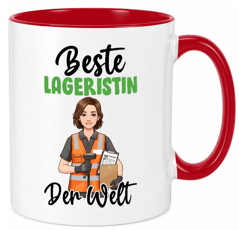 Beste Lageristin | Beruf Lager Arbeiterin v2 Geschenkidee Arbeit Kollegen Büro Tasse