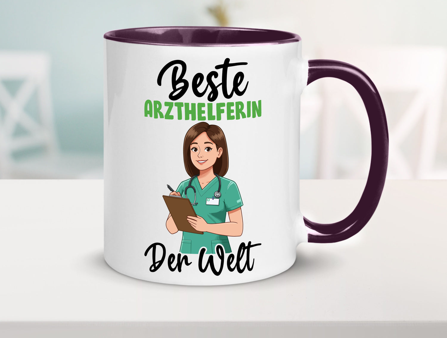 Beste Arzthelferin | Fachangestellte Medizin v2 Geschenkidee Humor Tasse