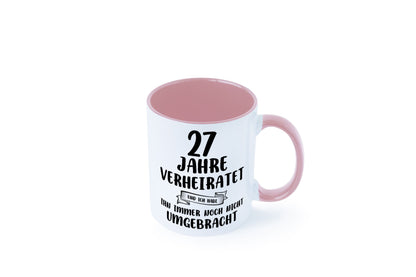 27 Jahre Verheiratet, immer noch am Leben! Geschenkidee Humor Tasse