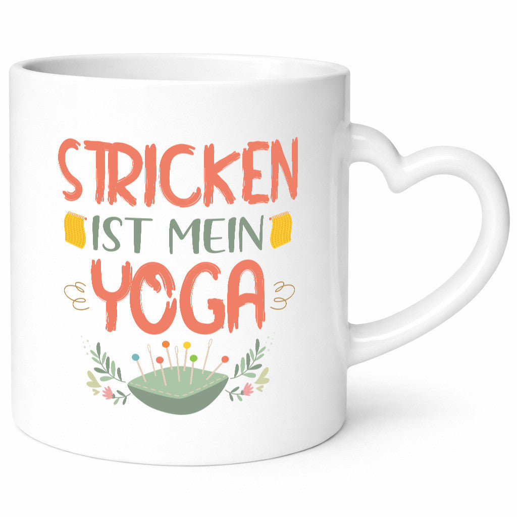 Stricken ist mein Yoga | Sticken Wolle Geschenkidee Humor Tasse