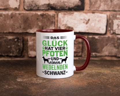 Das Glück hat 4 Pfoten | Hundeliebhaber Ich liebe Hunde Geschenk Tierliebhaber