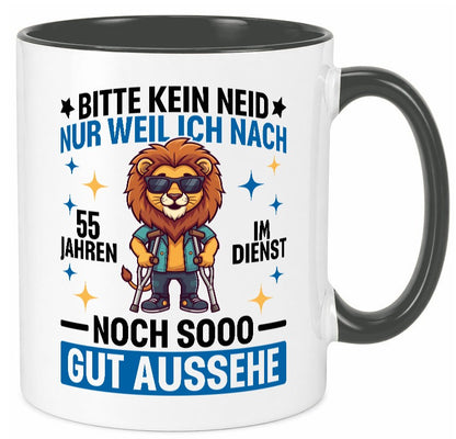 55 Jahre im Dienst | Arbeitsjubiläum Arbeit Geschenk Kollegen Büro lustiger Tasse