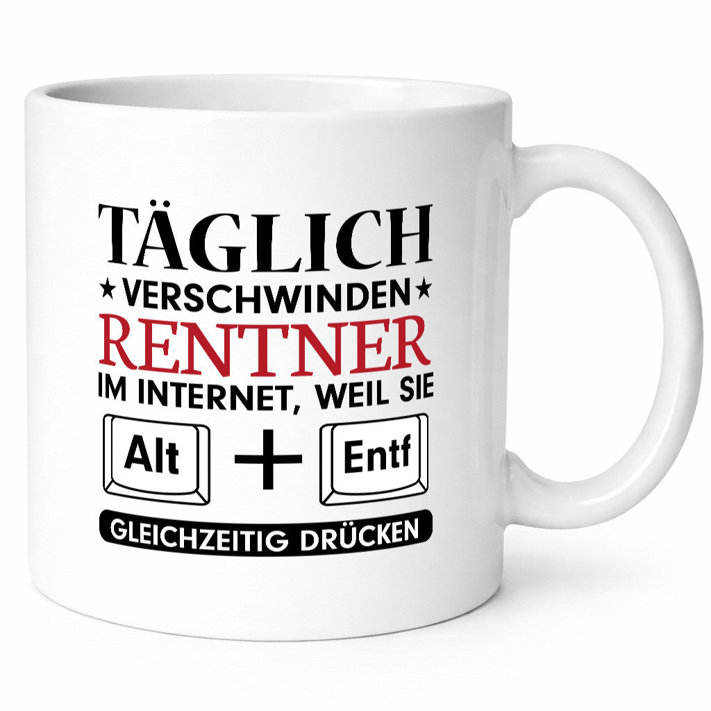 Rentner im Internet | Rente Tasse Ruhestand Humor Geschenkidee Jubiläum