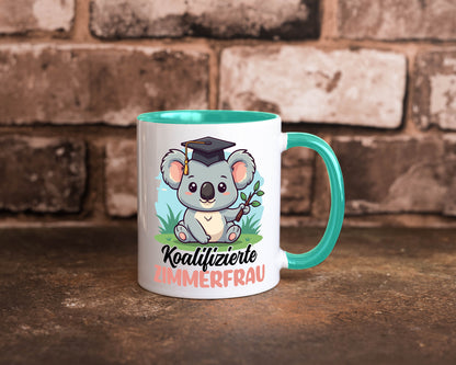 Koalifizierte Zimmerfrau| Holzbau | Handwerkerin lustiger Spruch Geschenk Humor