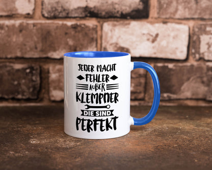 Jeder macht fehler nur Klempner sind Perfekt Humor Geschenkidee Tasse